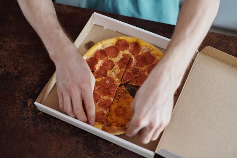 Pepperoni pizza loaded with classic toppings